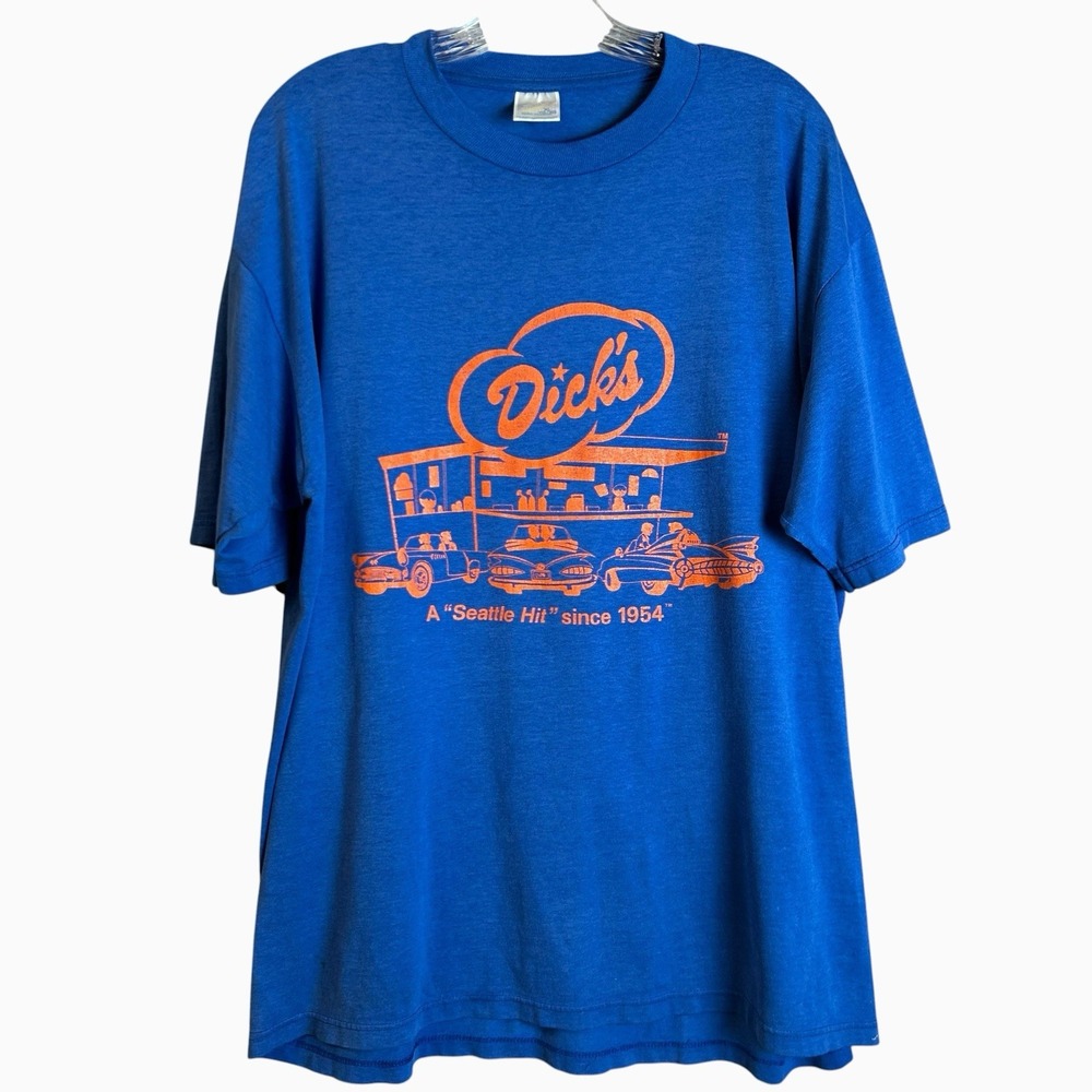Vintage 80s Seattle Dick's Drive-in Original T-Shirt XL (Not A Reprint) Jerzees